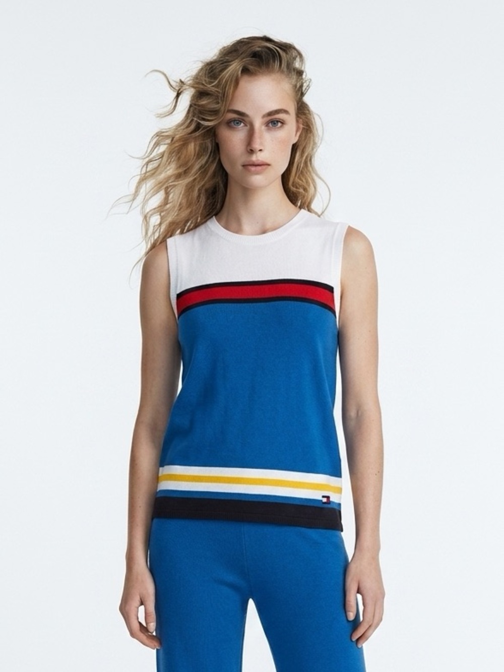 Tommy Hilfiger Sleeveless Knit Top Striped | fits like a small